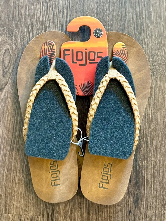 Flojos Shoes - Flojos Women's Braided Flip-Flops - Tan - Size 9